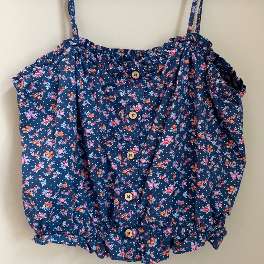 Floral Top with buttons